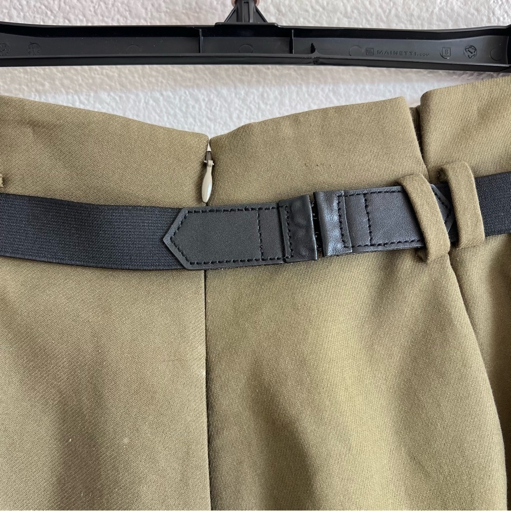 Jason Wu Miss Wu Women’s Olive Green Pleated Belted‎ Mini Skirt - Picture 8 of 16